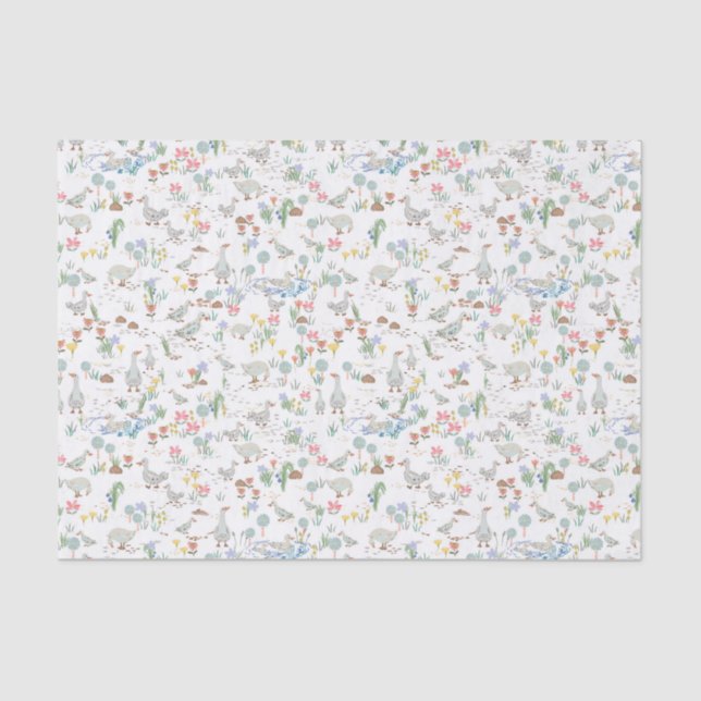 Ducks in the garden tissue paper (Front)