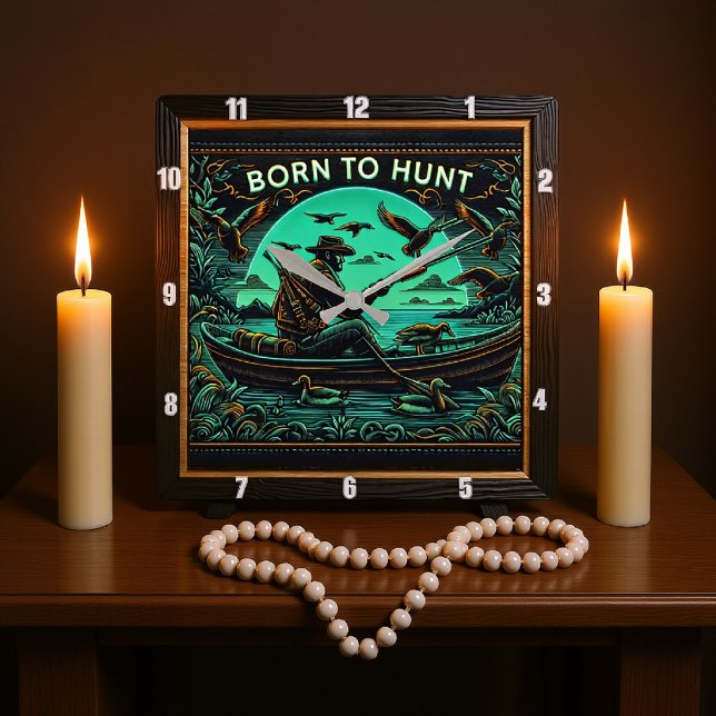 Ducks in the Mist Square Wall Clock (Creator Uploaded)