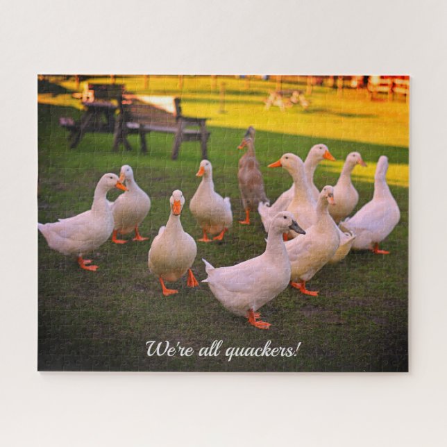 Ducks in the Park Funny Quackers Holiday Jigsaw Puzzle (Horizontal)
