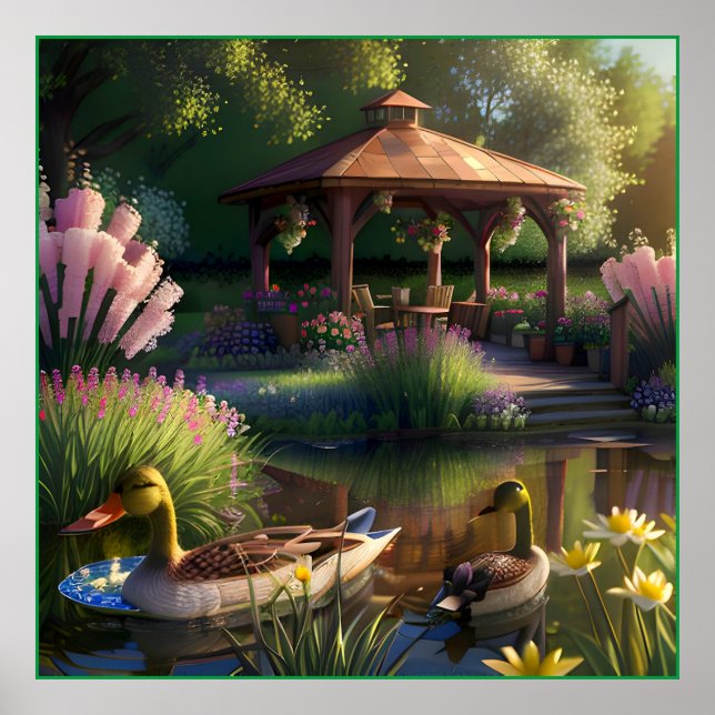 Ducks in the Pond Poster (Front)