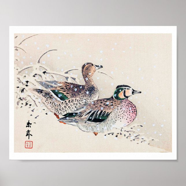 Ducks in the Snow, Imao Keinen Poster (Front)