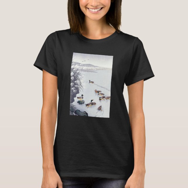 Ducks in the Water by Ohara Koson T-Shirt (Front)