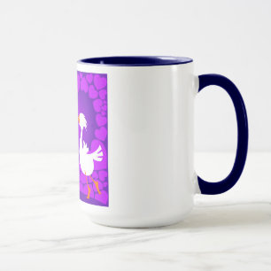 Ducks kissing, mug