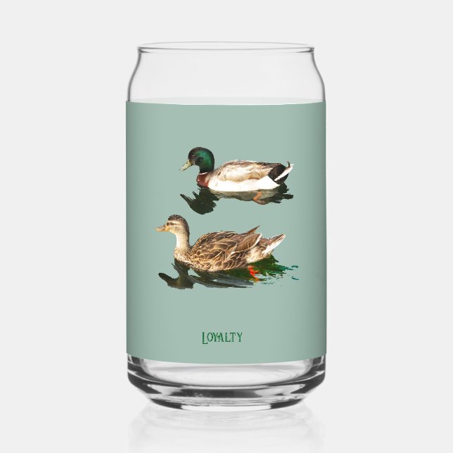 Ducks mallards can glass (Front)