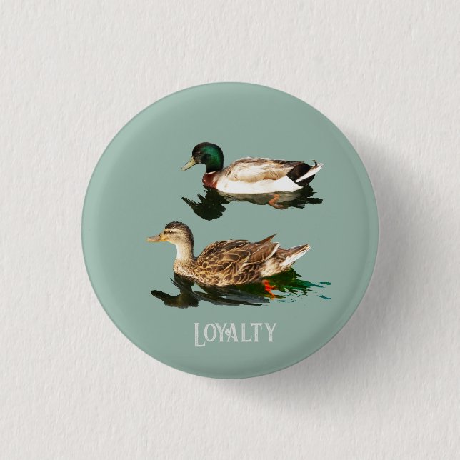 Ducks mallards edible frosting rounds 3 cm round badge (Front)