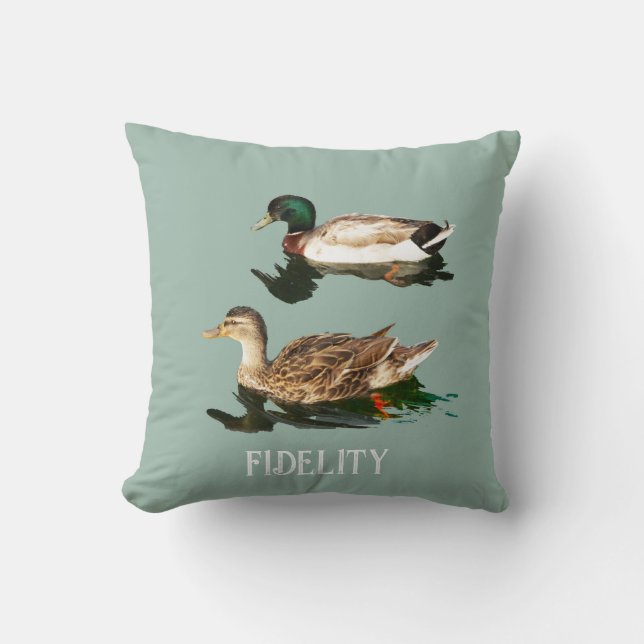 Ducks mallards edible frosting rounds cushion (Front)