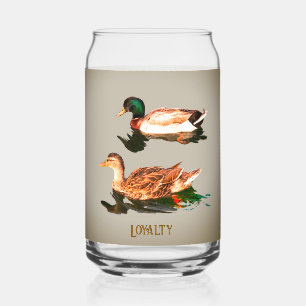Ducks mallards. Loyalty Can Glass