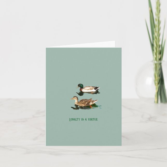 Ducks mallards note card (Front)