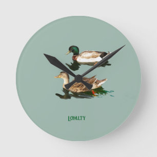 Ducks mallards round clock