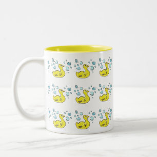 Ducks n Bubbles Two-Tone Coffee Mug