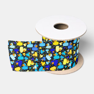 Ducks-n-Dots-Style-3-Black-SATIN RIBBON SPOOL Satin Ribbon