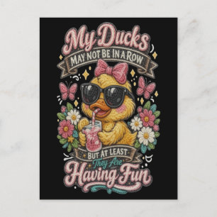 Ducks Not in a Row: A Mental Health Awareness Camp Postcard