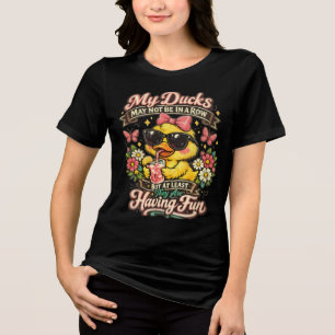 Ducks Not in a Row: A Mental Health Awareness Camp Tri-Blend Shirt