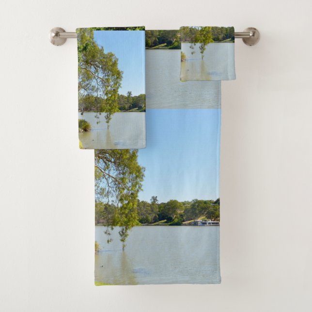 Ducks On The River Murray, Bath Towel Set (Insitu)