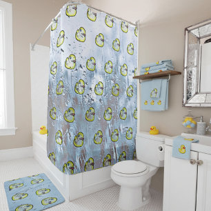 Ducks on water shower curtain