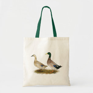 Ducks:  Silver Welsh Harlequin Tote Bag