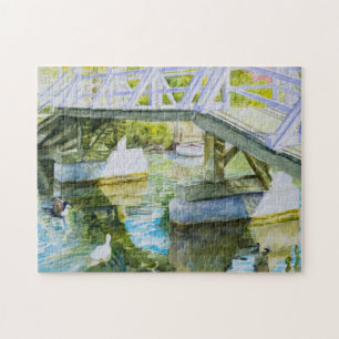 Ducks Under a bridge Jigsaw Puzzle
