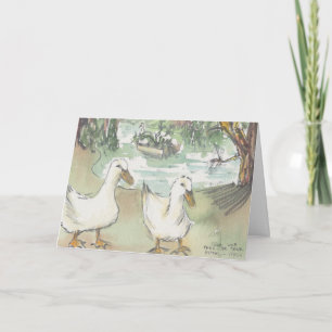 "Ducks Watercolor Sketch/Paris" Greeting Card