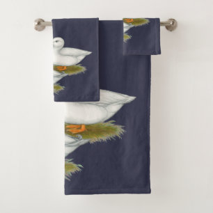 Ducks:  White Calls Bath Towel Set