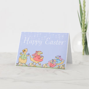 Ducks with Eggs Happy Easter Greeting Card