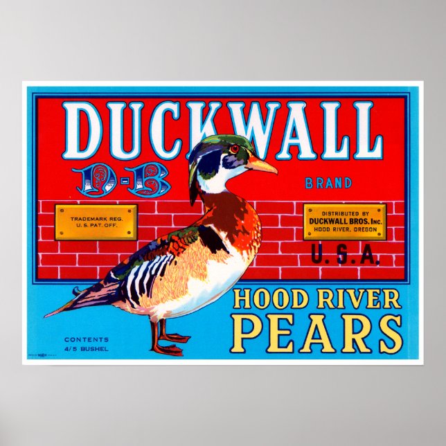 Duckwall Hood River Pears Poster (Front)