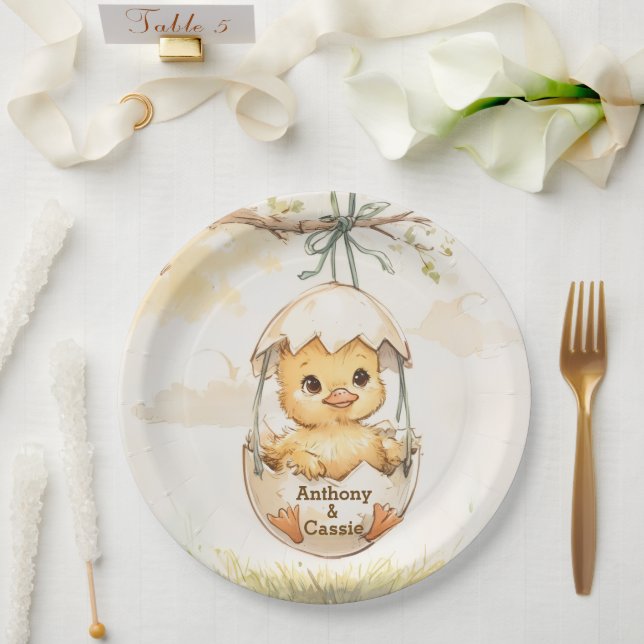 Ducky Baby Shower  Paper Plate (Wedding)