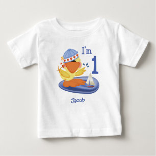 Ducky Boy 1st Birthday Baby T-Shirt