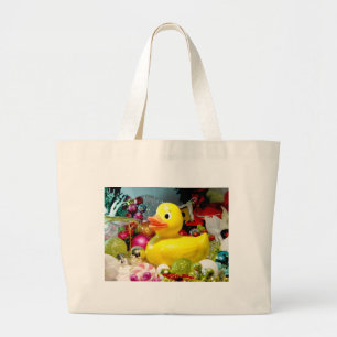 Ducky Christmas I Large Tote Bag