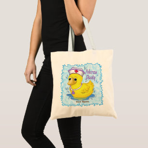 Ducky cute nurse  tote bag