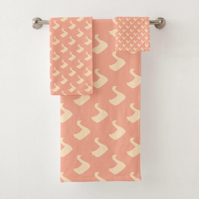 Ducky Duck  Kids Peach Bath Towel Set (Insitu)
