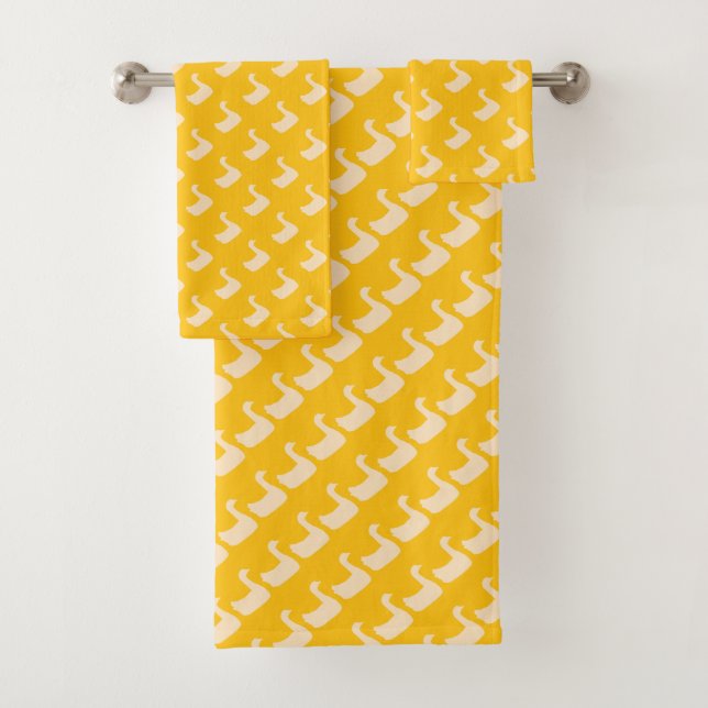 Ducky Duck  Kids Yellow  Bath Towel Set (Insitu)