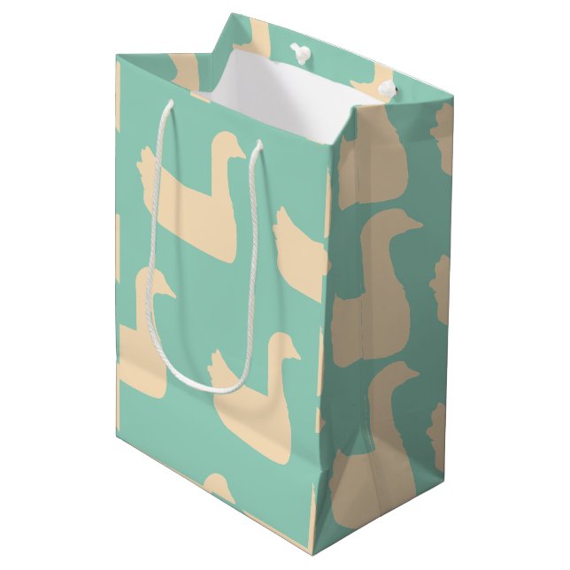 Ducky Duck Lt Teal  Medium Gift Bag (Front Angled)