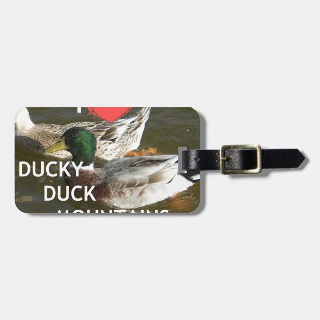 Ducky duck mountains. luggage tag (Front Horizontal)