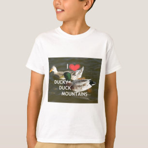 Ducky duck mountains. T-Shirt