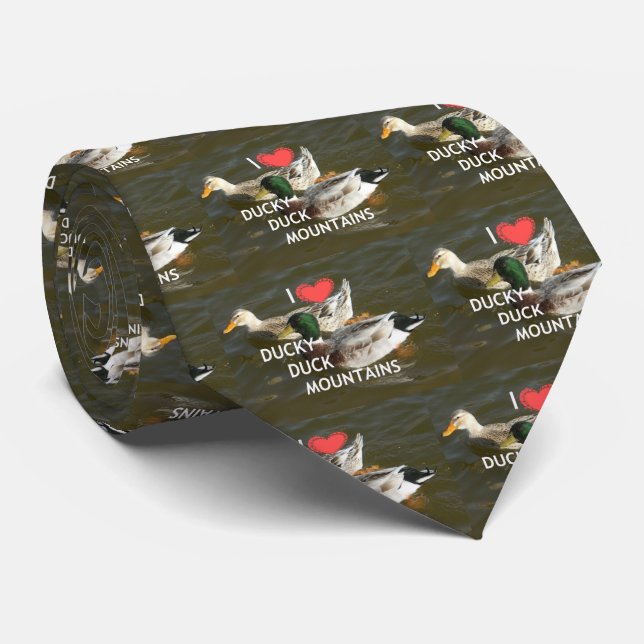 Ducky duck mountains. tie (Rolled)