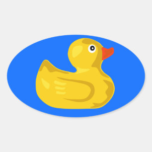 Ducky  Duck Oval Sticker
