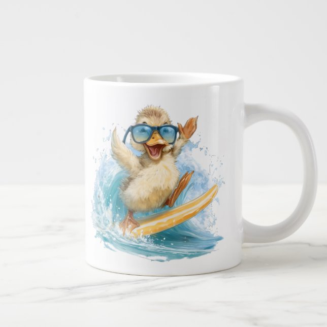 Ducky Fun Large Coffee Mug (Right)