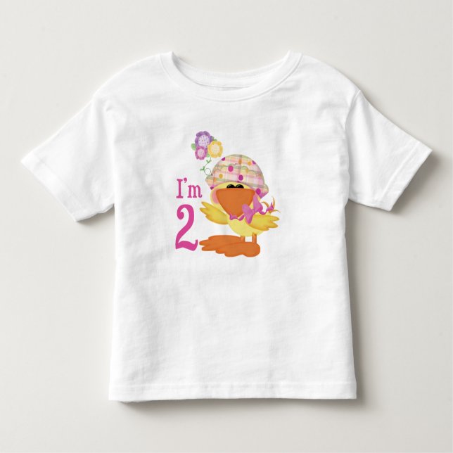Ducky Girl 2nd Birthday Toddler T-Shirt (Front)