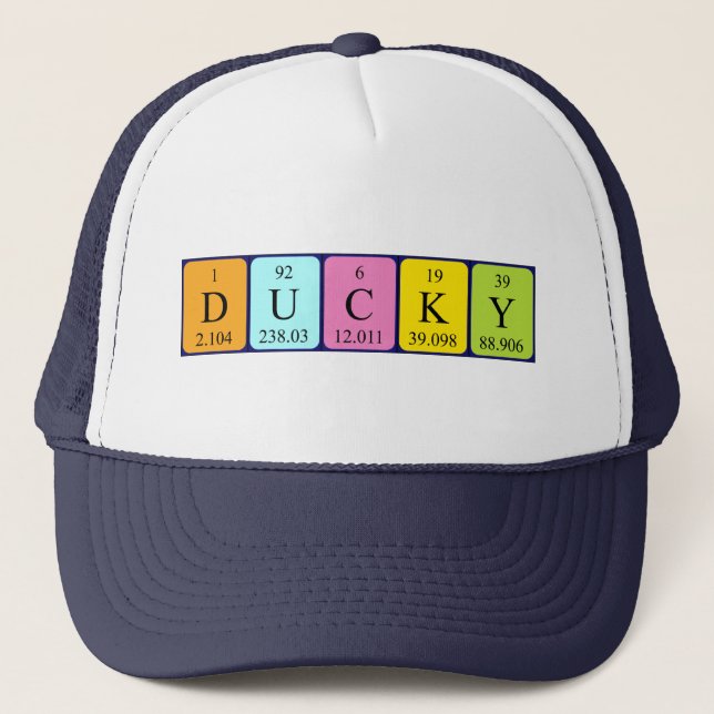 Ducky periodic table name hat (Front)