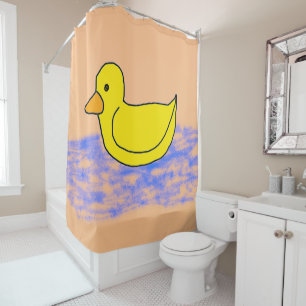Ducky Pink Shower Curtain