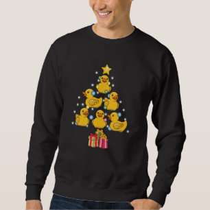 Ducky Rubber Duck Christmas Tree Sweatshirt