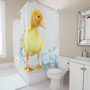 DUCKYbubblebath shower curtain m3galleryStudio