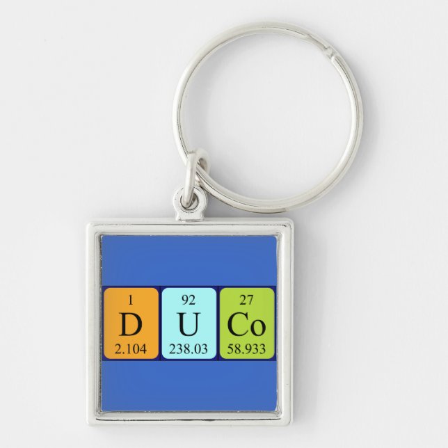 Duco periodic table name keyring (Front)