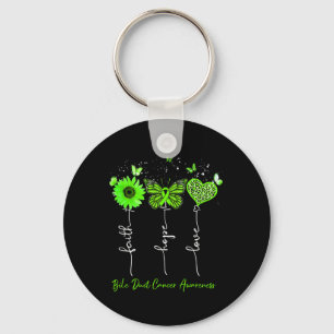 Duct Cancer Awareness Faith Hope Love Leopard Sunf Key Ring