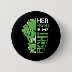 Duct Cancer Her Fight Is My Fight Boxing Glove 6 Cm Round Badge