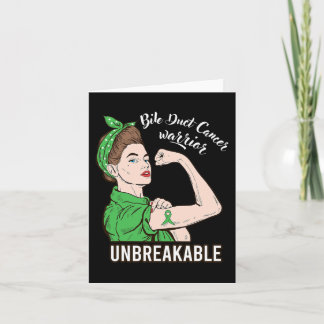Duct Cancer Warrior Unbreakable Strong Women Survi Card