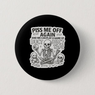 Duct Duct Tape Skeleton Funny Sarcastic Halloween 6 Cm Round Badge