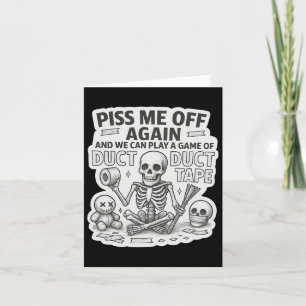 Duct Duct Tape Skeleton Funny Sarcastic Halloween Card