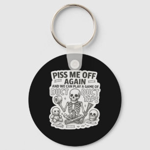 Duct Duct Tape Skeleton Funny Sarcastic Halloween  Key Ring