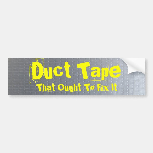 Duct Tape - Customised Bumper Sticker (Front)